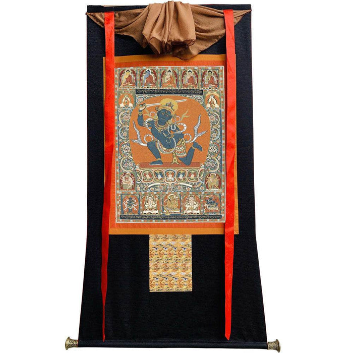 Acala -15th Century - Tibetan thangka painting, view 8