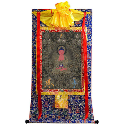 Amitabha Thangka - Tibetan thangka painting, view 4