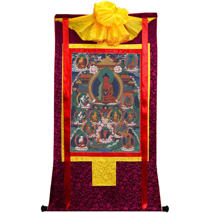 Amitabha Thangka - Tibetan thangka painting, view 5