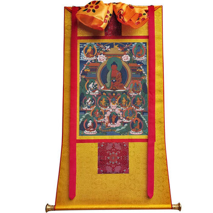 Amitabha Thangka - Tibetan thangka painting, view 6