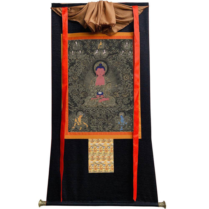 Amitabha Thangka - Tibetan thangka painting, view 8