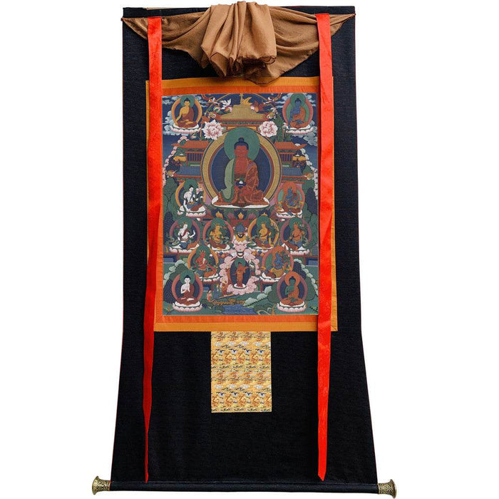 Amitabha Thangka - Tibetan thangka painting, view 8