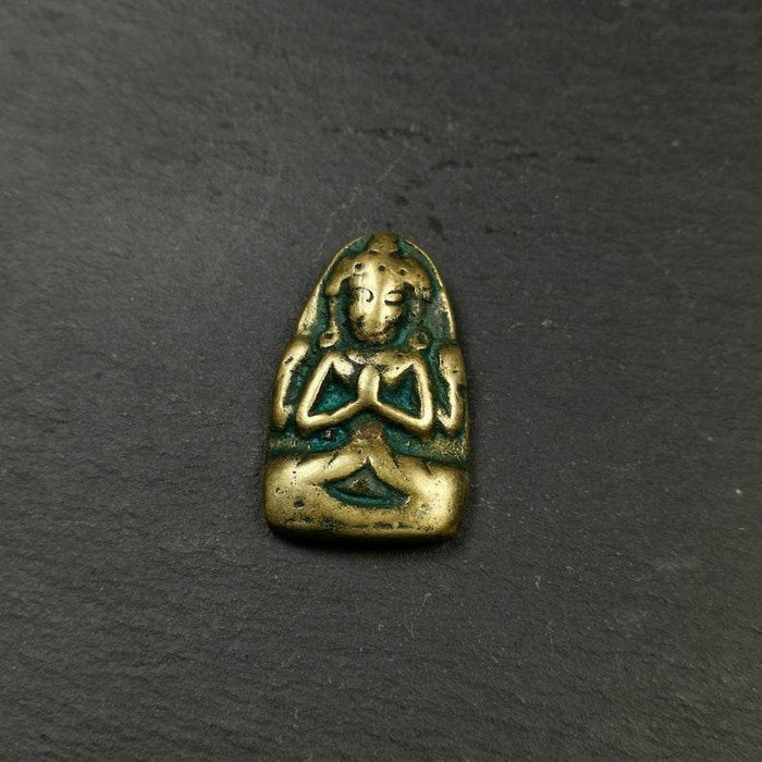 Amulet, Chenrezig Pendant Badge,32 - Tibetan Buddhist amulet, view 4