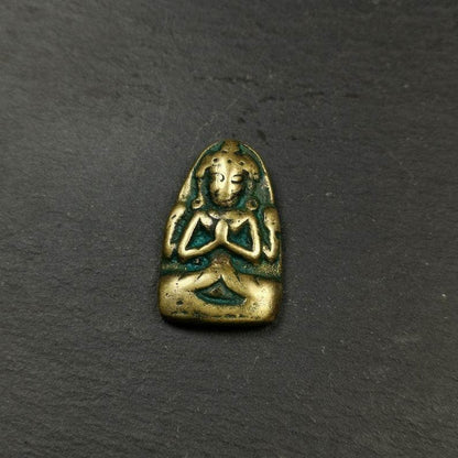 Amulet, Chenrezig Pendant Badge,32 - Tibetan Buddhist amulet, view 4