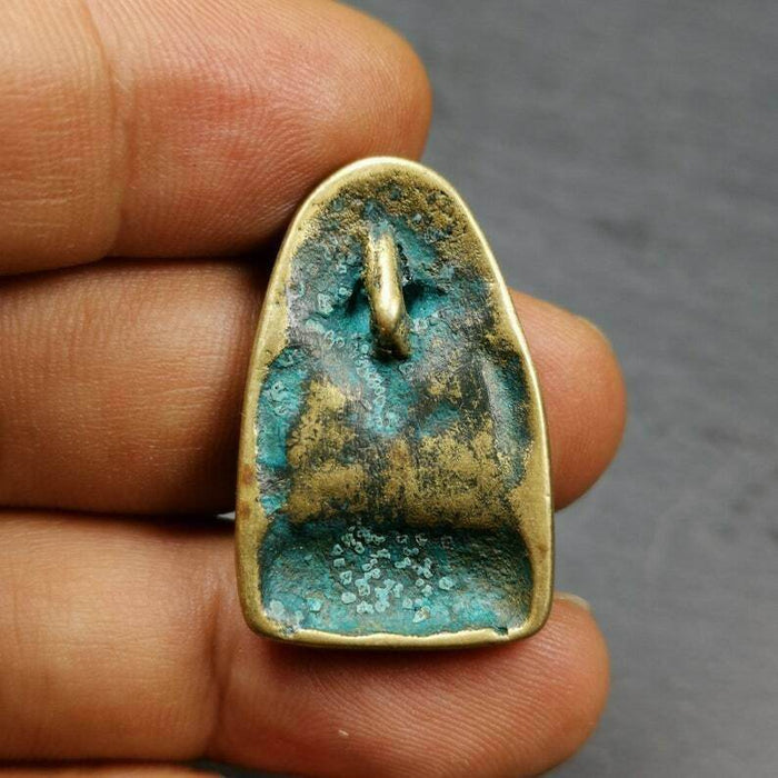 Amulet, Chenrezig Pendant Badge,32 - Tibetan Buddhist amulet, view 8