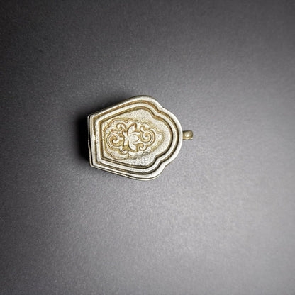 Amulet Pendant,Gau Ghau Shrine, 1.1" - Tibetan Buddhist amulet, detailed view