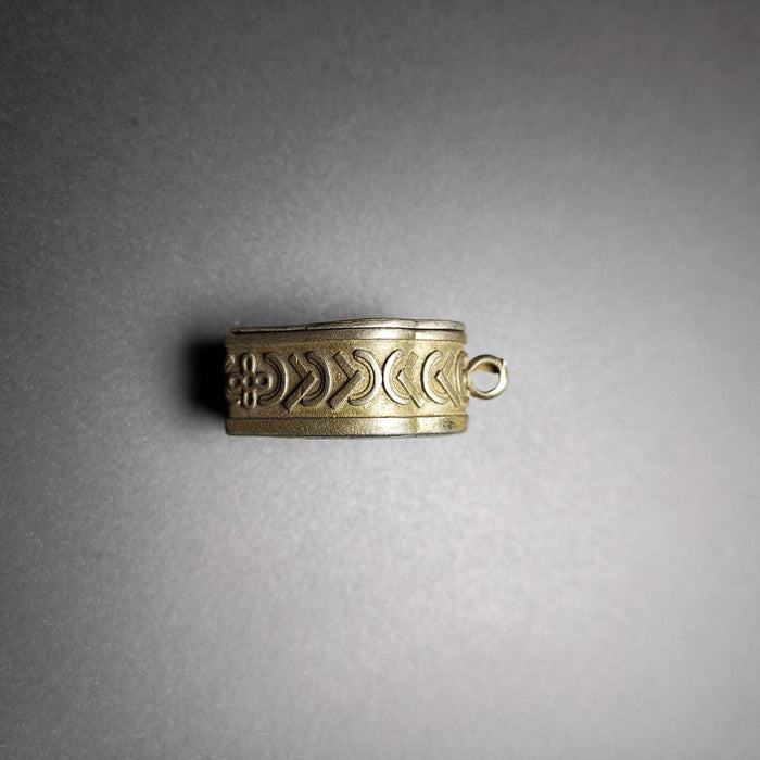 Amulet Pendant,Gau Ghau Shrine, 1.1" - Tibetan Buddhist amulet, close-up detail