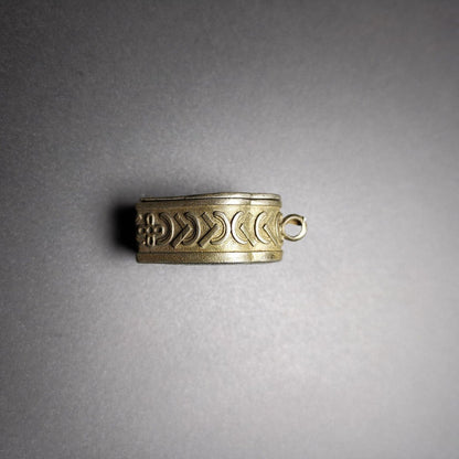Amulet Pendant,Gau Ghau Shrine, 1.1" - Tibetan Buddhist amulet, close-up detail