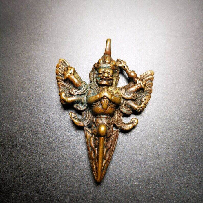 Amulet Pendant,Mahakala Phurba - Tibetan Buddhist amulet, view 4