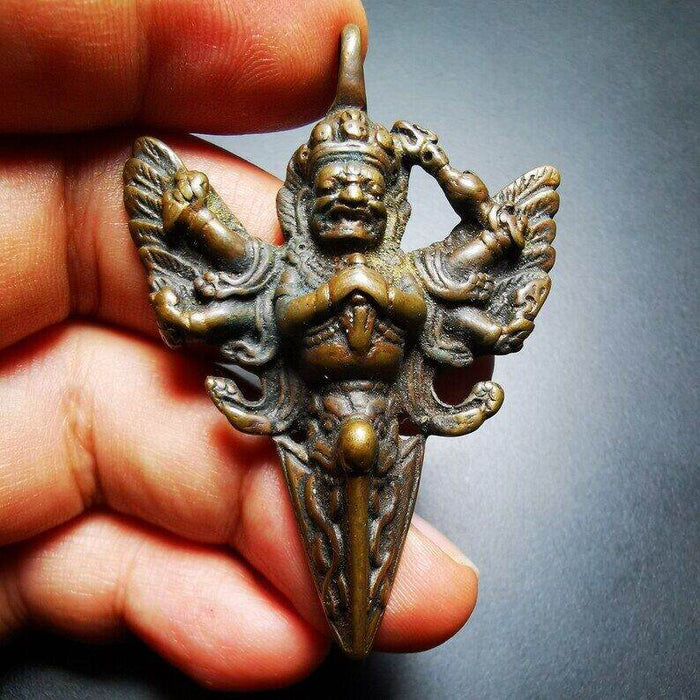 Amulet Pendant,Mahakala Phurba - Tibetan Buddhist amulet, view 6