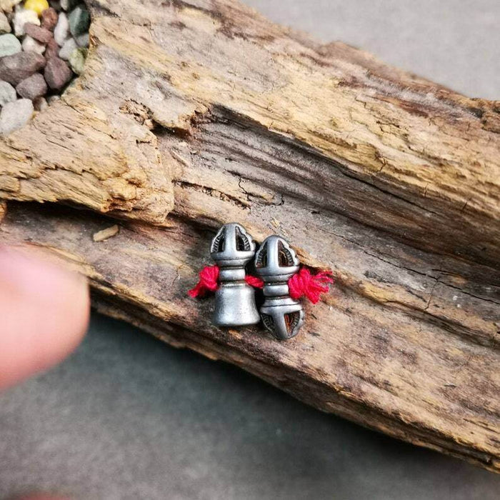 Amulet Pendant,Mini Vajra and Dorje Bell, Mala Accessories - Tibetan Buddhist mala beads, front view