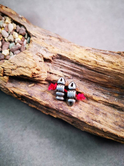 Amulet Pendant,Mini Vajra and Dorje Bell, Mala Accessories - Tibetan Buddhist mala beads, front view