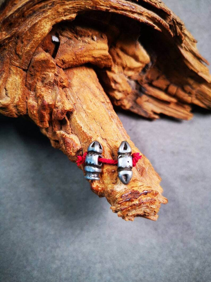 Amulet Pendant,Mini Vajra and Dorje Bell, Mala Accessories - Tibetan Buddhist mala beads, detailed view