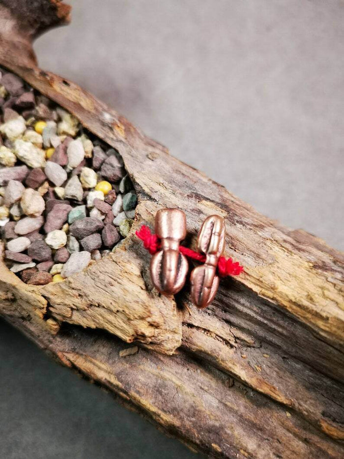 Amulet Pendant,Mini Vajra and Dorje Bell, Mala Accessories - Tibetan Buddhist mala beads, detailed view