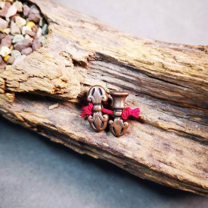 Amulet Pendant,Mini Vajra and Dorje Bell, Mala Accessories - Tibetan Buddhist mala beads, detailed view