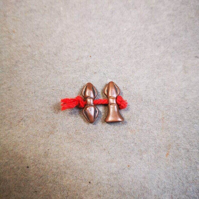 Amulet Pendant,Mini Vajra and Dorje Bell, Mala Accessories - Tibetan Buddhist mala beads, close-up detail