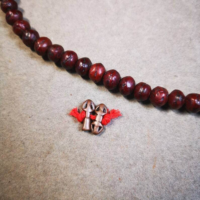 Amulet Pendant,Mini Vajra and Dorje Bell, Mala Accessories - Tibetan Buddhist mala beads, view 4