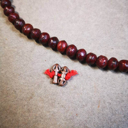 Amulet Pendant,Mini Vajra and Dorje Bell, Mala Accessories - Tibetan Buddhist mala beads, view 4