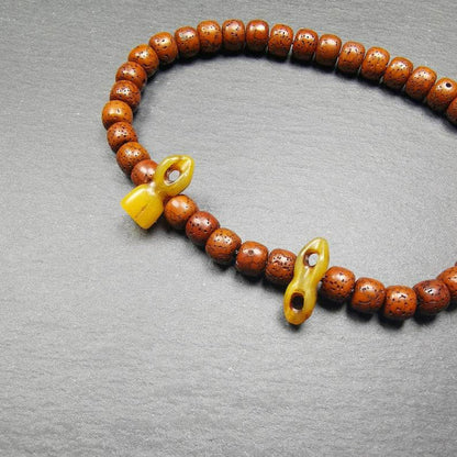 Amulet Vajra and Bell, Pendant for Mala,Prayer Beads - Tibetan Buddhist mala beads, detailed view