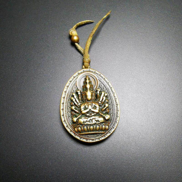 Amulet,Avalokitesvara,Padmapani,Kuanyin Pendant - Tibetan Buddhist amulet, view 4