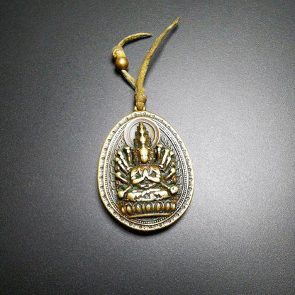 Amulet,Avalokitesvara,Padmapani,Kuanyin Pendant - Tibetan Buddhist amulet, view 4