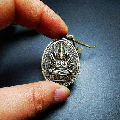 Amulet,Avalokitesvara,Padmapani,Kuanyin Pendant - Tibetan Buddhist amulet, view 8
