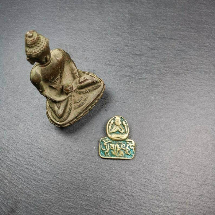 Amulet,Chenrezig Pendant Badge with Mantra Om Mani Padme Hum - Tibetan Buddhist amulet, view 8