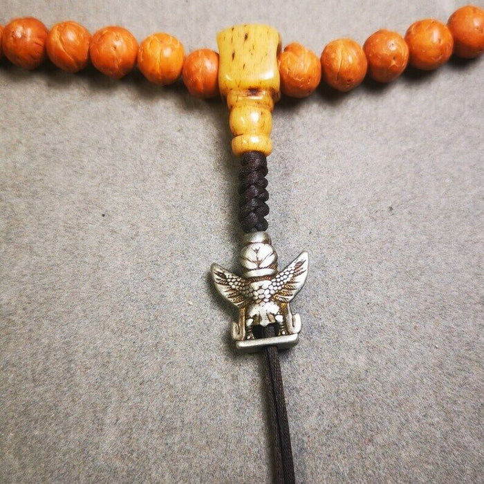 Amulet,Garuda Pendant,Prayer Bead,0.7" - Tibetan Buddhist amulet, view 5