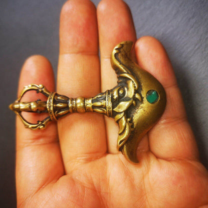 Amulet,Kartika knife of the Dakinis ,Ritual Implement - Tibetan Buddhist amulet, view 4