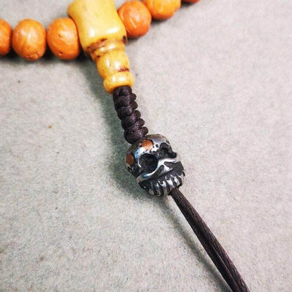 Amulet,Pendant Bead,Spacer Bead for Mala,Prayer Bead Accessories - Tibetan Buddhist mala beads, front view