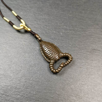 Amulet,Scorpion Guru of Padmasambhava, Buddhist Scorpion Totem Pendant - Tibetan Buddhist amulet, front view