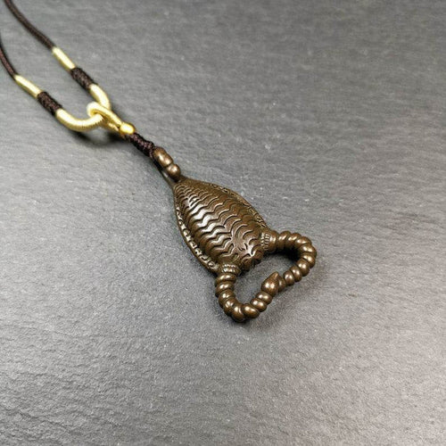 Amulet,Scorpion Guru of Padmasambhava, Buddhist Scorpion Totem Pendant - Tibetan Buddhist amulet, front view