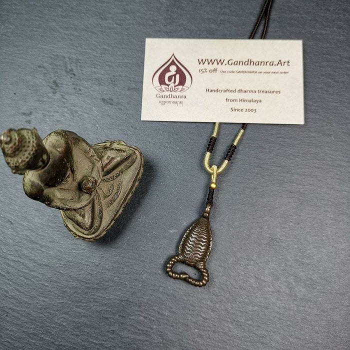 Amulet,Scorpion Guru of Padmasambhava, Buddhist Scorpion Totem Pendant - Tibetan Buddhist amulet, detailed view