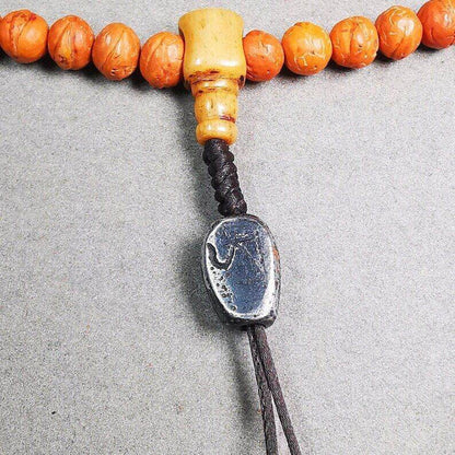 Amulet,Skull Citipati Spacer Pendant Bead for Mala,Necklace,Prayer Bead - Tibetan Buddhist mala beads, detailed view
