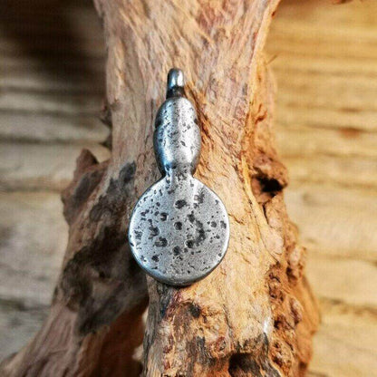 Amulet,Skull Sītavana Flame Pendant Leather Necklace - Tibetan Buddhist bead necklace, view 5