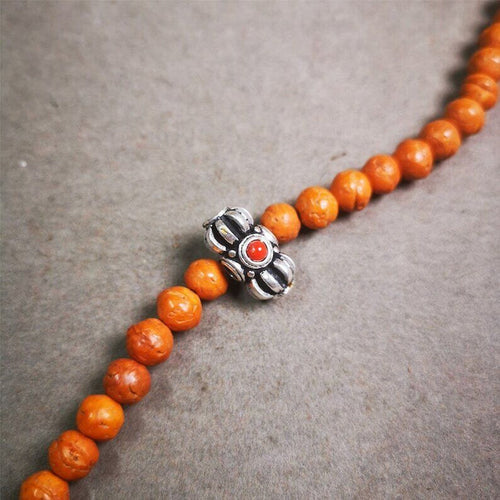 Amulet,Vajra Pendant for Mala,Bag Hanging,0.75" - Tibetan Buddhist mala beads, front view