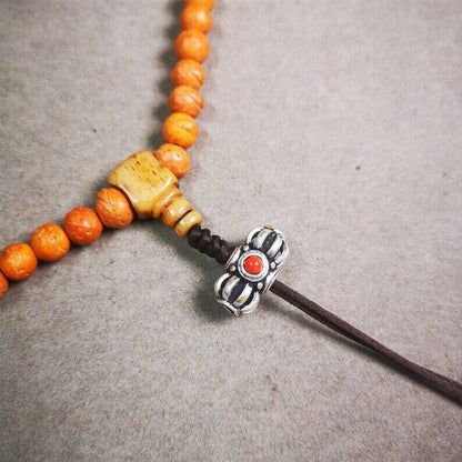 Amulet,Vajra Pendant for Mala,Bag Hanging,0.75" - Tibetan Buddhist mala beads, view 6