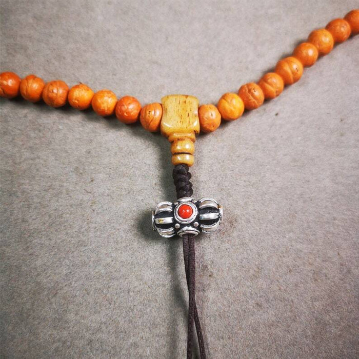 Amulet,Vajra Pendant for Mala,Bag Hanging,0.75" - Tibetan Buddhist mala beads, view 7