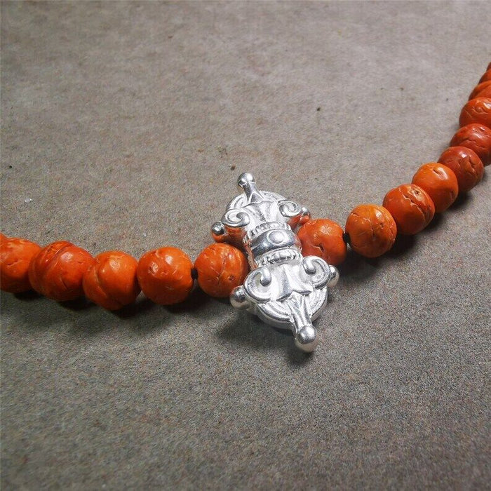 Amulet,Vajra Pendant for Mala,Bag Hanging,1.18" - Tibetan Buddhist mala beads, view 4