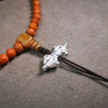 Amulet,Vajra Pendant for Mala,Bag Hanging,1.18" - Tibetan Buddhist mala beads, view 5