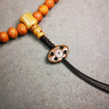 Amulet,Vajra Pendant for Mala,Bag Hanging,Prayer Bead Accessories - Tibetan Buddhist mala beads, front view