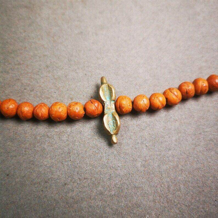 Amulet,Vajra Pendant for Mala,Bag Hanging,Prayer Bead Accessories - Tibetan Buddhist mala beads, detailed view