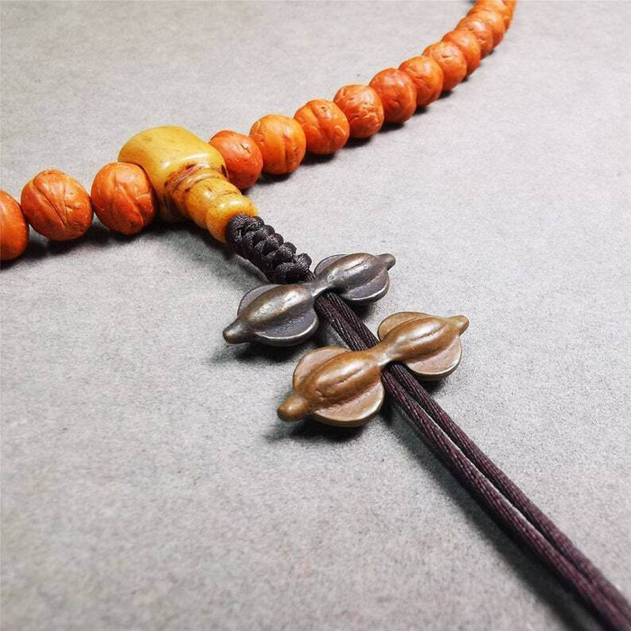Amulet,Vajra Pendant for Mala,Bag Hanging,Prayer Bead - Tibetan Buddhist mala beads, front view