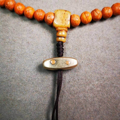 Amulet,Vajra Pendant for Mala,Bag Hanging,Prayer Bead - Tibetan Buddhist mala beads, detailed view
