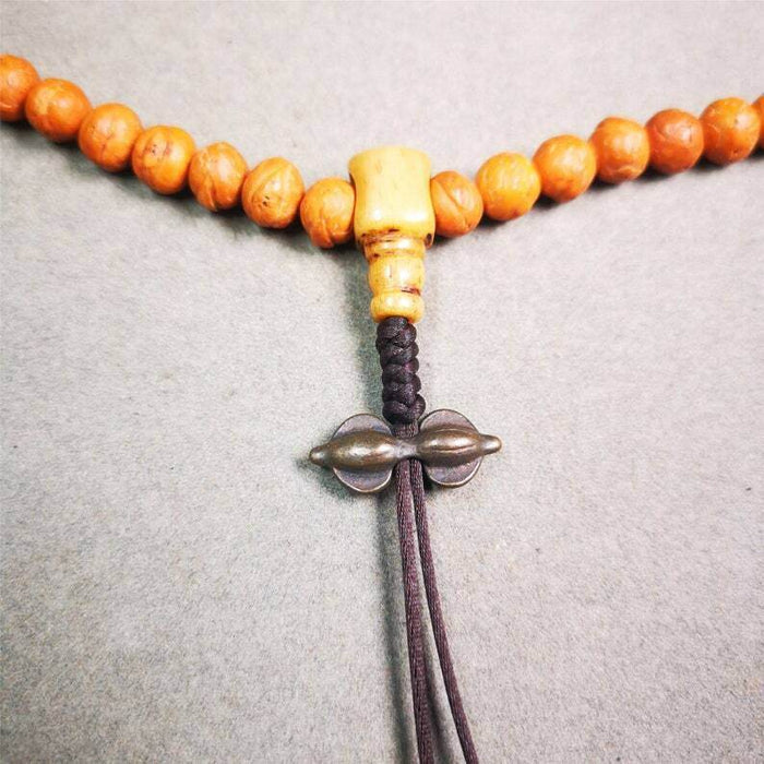Amulet,Vajra Pendant for Mala,Bag Hanging,Prayer Bead - Tibetan Buddhist mala beads, detailed view