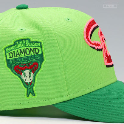 ARIZONA DIAMONDBACKS 1998 INAUGURAL SEASON KOBE VI PROTRO GRINCH INSPIRED NEW ERA CAP