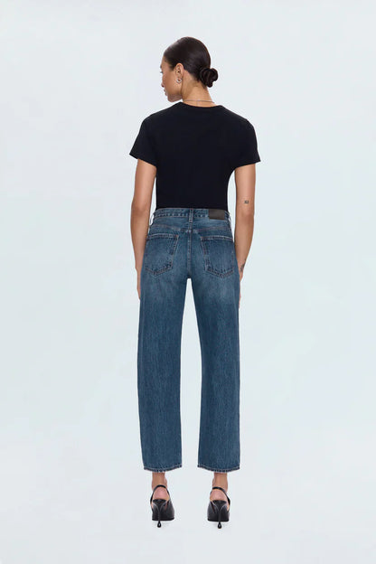 PISTOLA Lexi Mid Rise Bowed Straight Women's Jeans