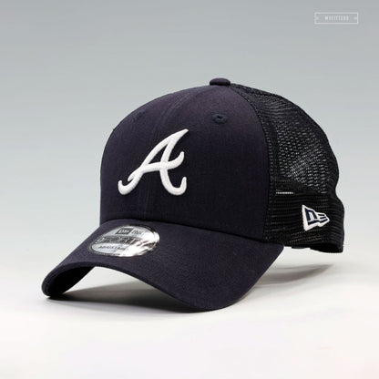ATLANTA BRAVES NEW ERA 9FORTY ADJUSTABLE TRUCKER MESH DAD HAT