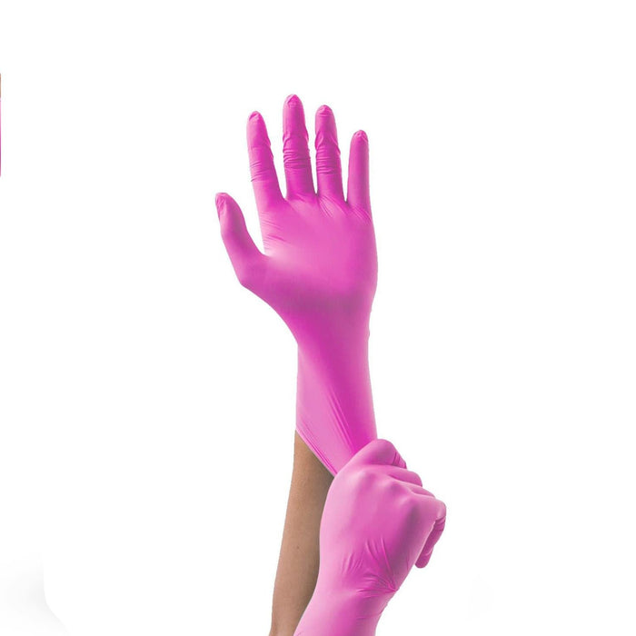 Aurelia - 2.5 MIL Blush PF Nitrile Gloves, Large, 200/Box, 10Box/Cs - 78888