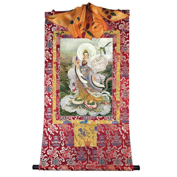 Avalokitesvara Image - Tibetan thangka painting, view 7